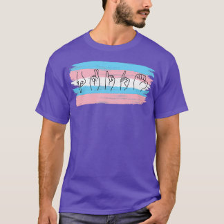 ASL Trans-Pride Flagga T Shirt