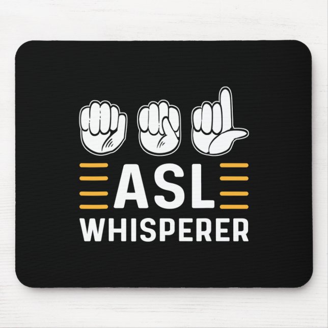 Asl Whisperer. Asl Awareness Hand Sign Language De Musmatta (Framsidan)