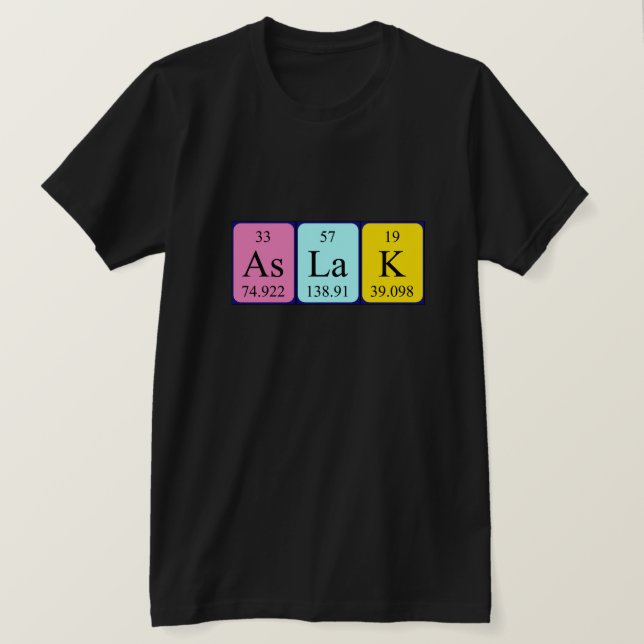 Aslak, periodisk skjorta bord namn t shirt (Design framsida)
