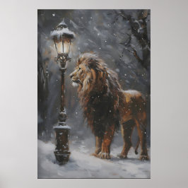 Aslan Lykt Narnia Konstaffisch, Lejon Utskrift Poster