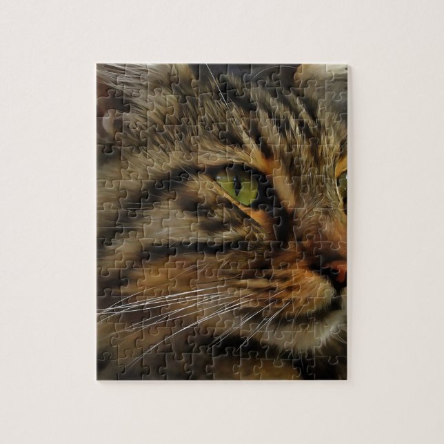 Aslan, Tabby katt med lång livslängd Pussel (Vertikal)