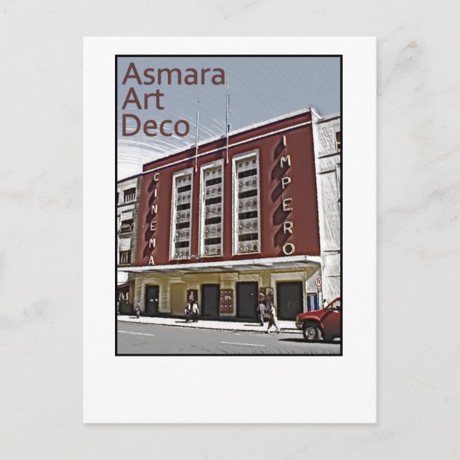 Asmara Art Deco - Biograf Impero Vykort (Framsida)