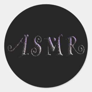 ASMR 3D-text Runt Klistermärke