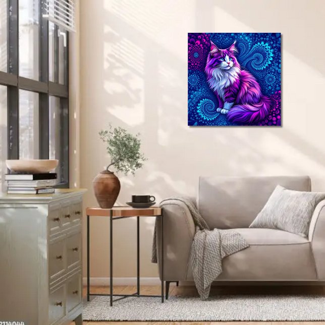 ASMR. Lila Cat Fractaler Poster (Skapare uppladdad)