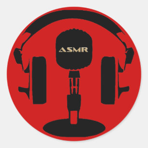 ASMR-Logotyp Runt Klistermärke
