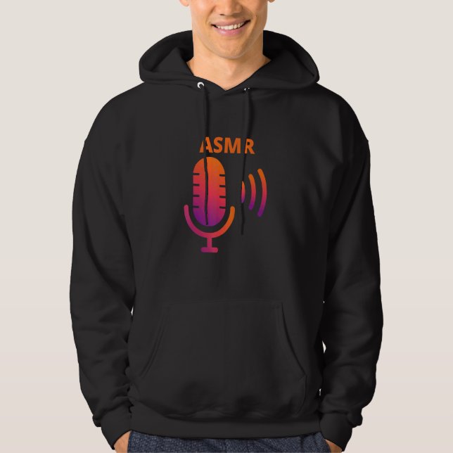 Asmr-saker Asmr-mikrofon Hoodie (Framsida)