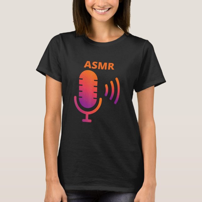 Asmr-saker Asmr-mikrofon T Shirt (Framsida)