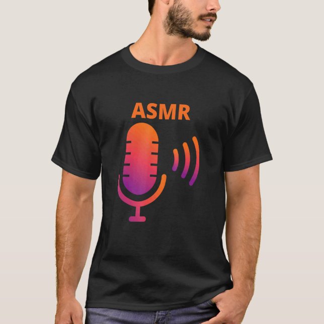 Asmr-saker Asmr-mikrofon T Shirt (Framsida)