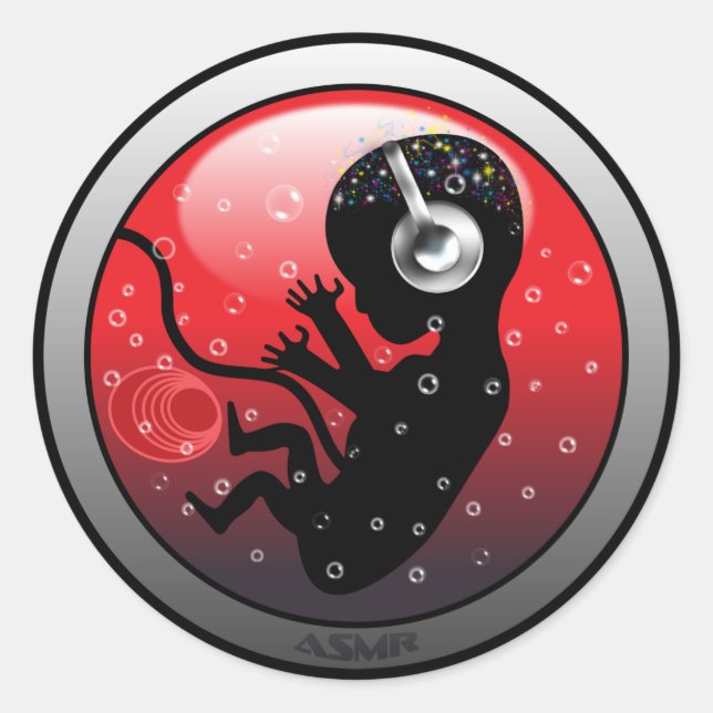 ASMR Ursprung Runt Klistermärke (Framsida)