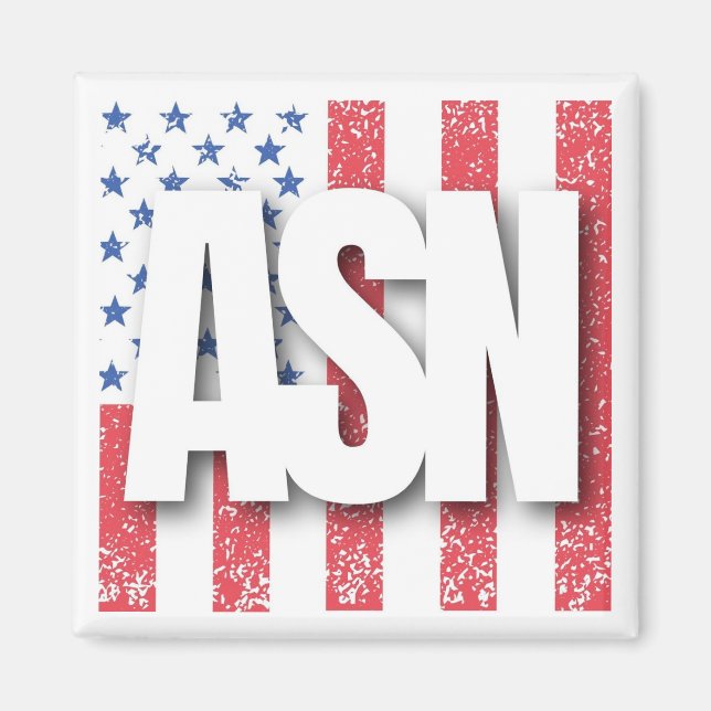 ASN - American State National American Peace Flagg Magnet (Framsidan)