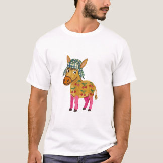 Åsna Hatt T-Shirt - Rutig Trapper Folkkonst