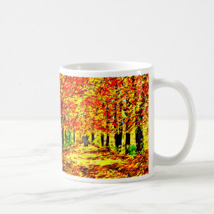 åsna i höst löv kaffemugg