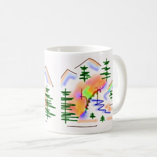 åsna och regnbåge kaffemugg