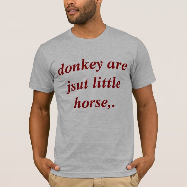 åsnan är precis lite hästen. t-shirt (Framsida)