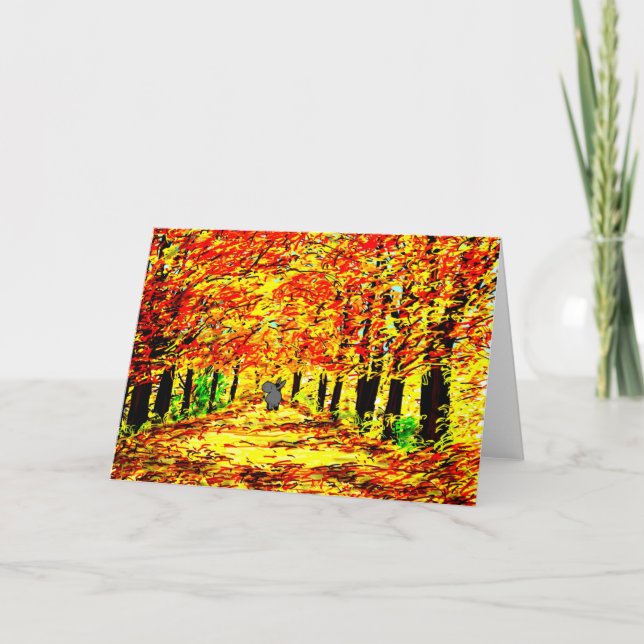 åsnan på hösten kort (Framsida)