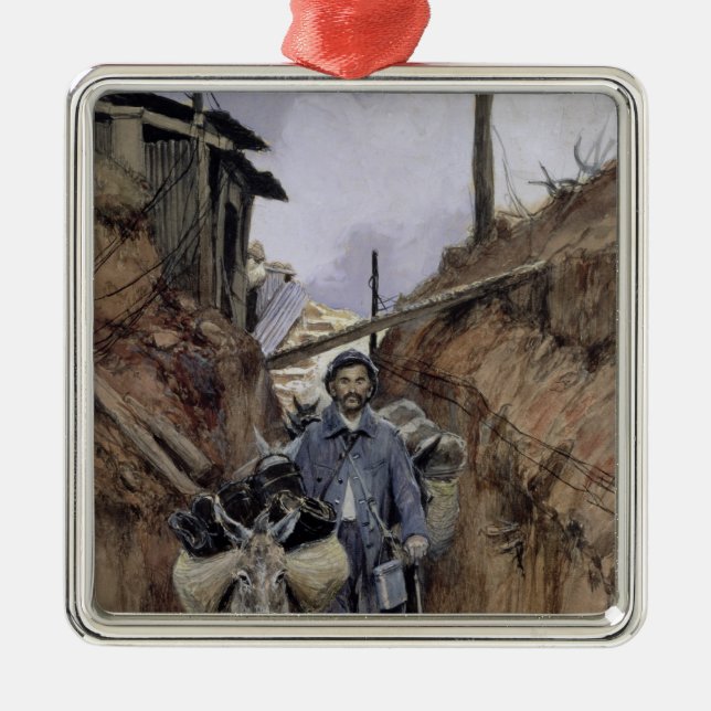 Åsnan, Somme, 1916 Julgransprydnad Metall (Framsidan)
