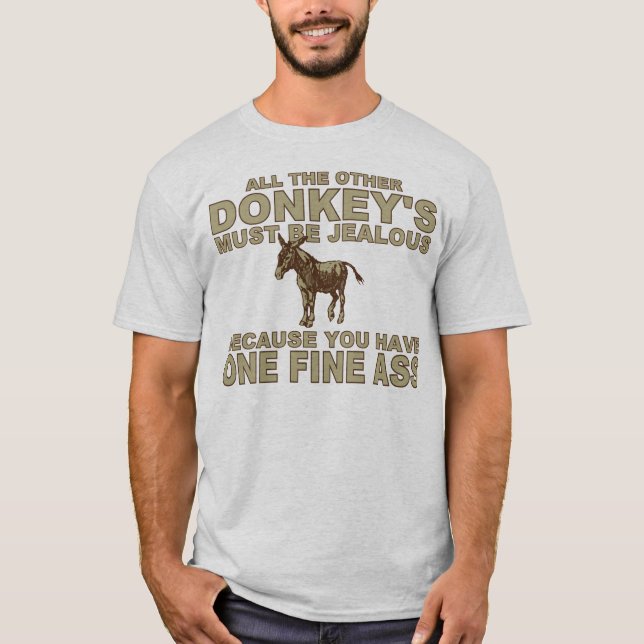 Åsnan väljer fodrar upp t shirt (Framsida)