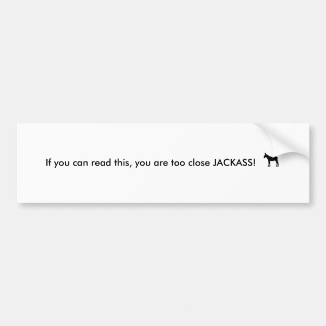 åsnasilhouette, om du kan läsa denna, dig ar… bildekal (Framsidan)