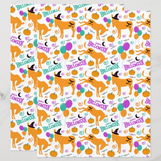 Åsne Halloween Scrapbook Papper (Fram/baksida)