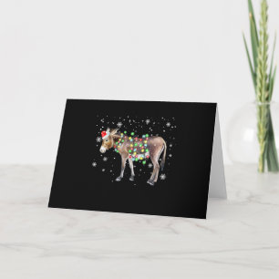 Åsne julbelysning Färg    Santa Åsna Present Kort