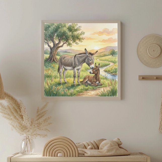 Åsne mamma och föl Nursery Poster (Skapare uppladdad)