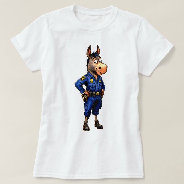 Åsnepolisman T Shirt (Design framsida)