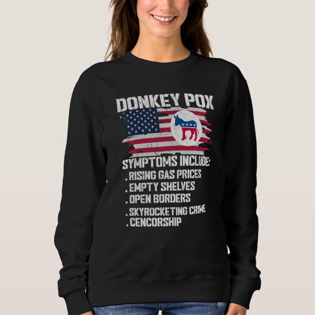 Åsneskoppor Symptom Konservativ Republikan T Shirt (Framsida)