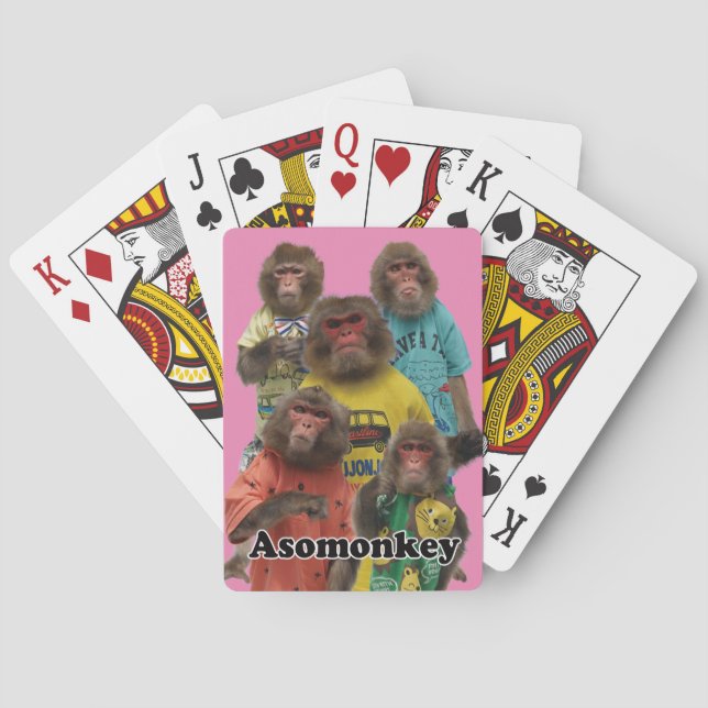 Asomonkey BICYCLE cards.　Asomonkey Casinokort (Baksidan)