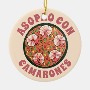 Asopao con Camarones Puerto Rican Shrimp Stew Julgransprydnad Keramik