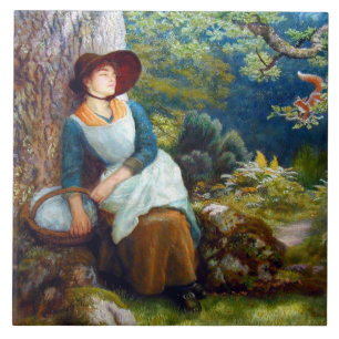 Asov i Skogen (av Arthur Hughes) Kakelplatta