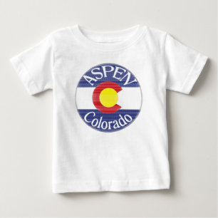 Asp- Colorado cirklar flaggabebisutslagsplatsen T-shirt
