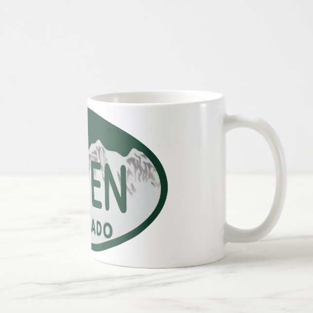 Asp- Colorado registreringsskylt Kaffemugg (Höger)
