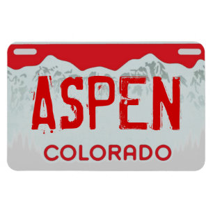 Asp- Colorado röd registreringsskyltmagnet Magnet