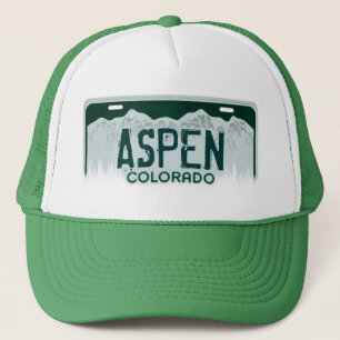 Asp- hatt för Colorado registreringsskyltsouvenir Truckerkeps