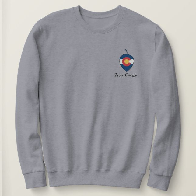 Asp- löv för Colorado flagga T Shirt (Design framsida)