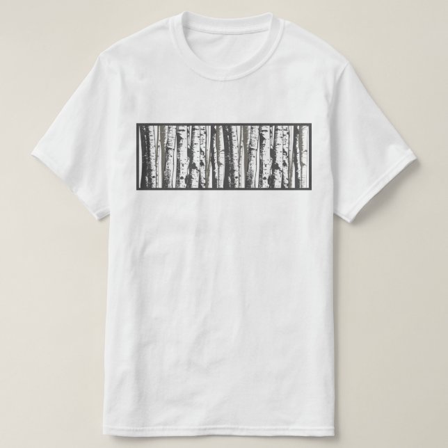 asp- träd t-shirt (Design framsida)