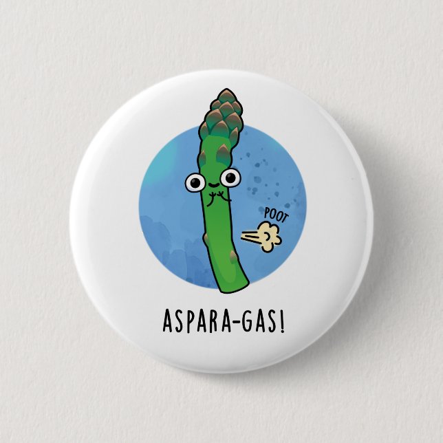 Aspara-gas Funny Asparagus Veggie Pun Knapp (Framsida)
