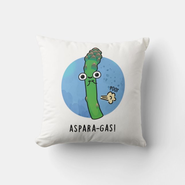 Aspara-gas Funny Asparagus Veggie Pun Kudde (Framsida)