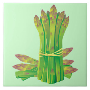 Asparagus Decorative Kitchen Tile Kakelplatta