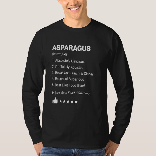 Asparagus definition betyder lustig t shirt (Framsida)