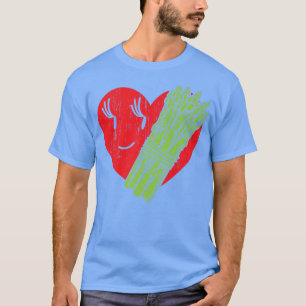 Asparagus Heart Garden Vegetable Vegetarian Vegan T Shirt