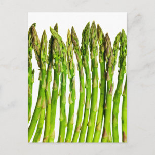 Asparagus on White Anpassade - Grönsaker Vykort