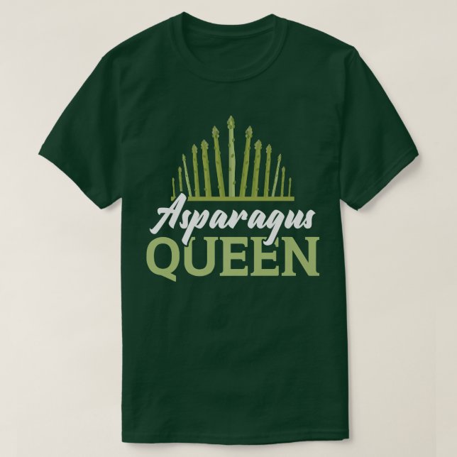 Asparagus Queen Vegan Vegetable Vegetarian Premium T Shirt (Design framsida)