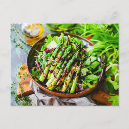 Asparagus Salad med blandade Gröntar Helg Vykort