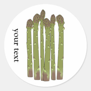 Asparagus Spears Vegetable Älskare Veggies Runt Klistermärke