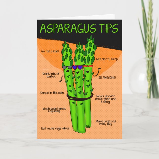 Asparagus Tips Kort (Framsida)
