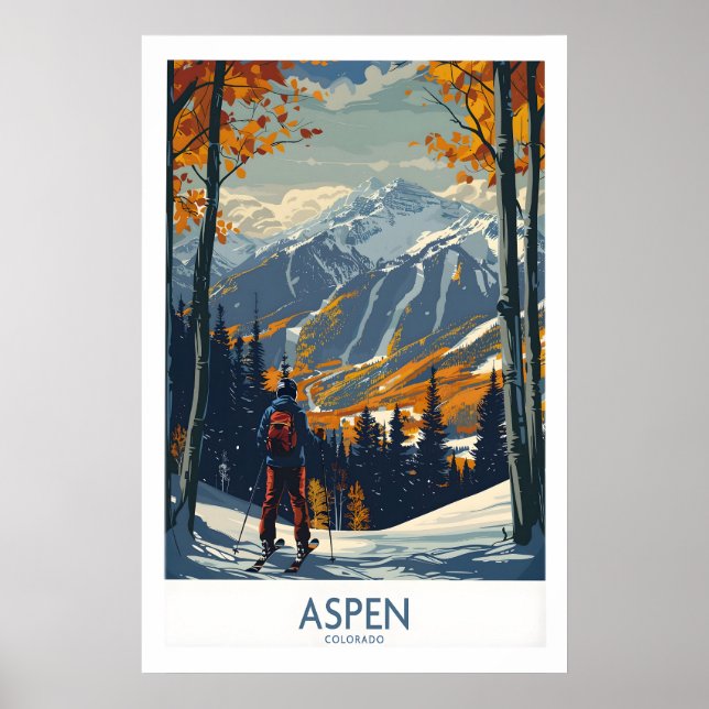 Aspen Affisch Ski Print 1 (Framsidan)