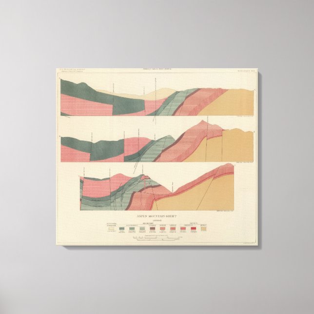 Aspen-berget Lakan 2 Canvastryck (Framsida)