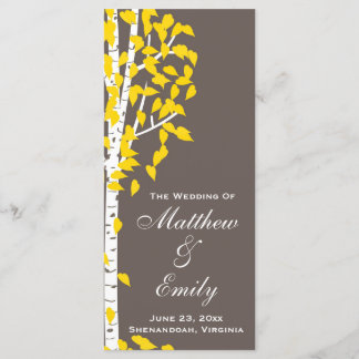 Aspen Birch Träd Bröllopsprogram Program
