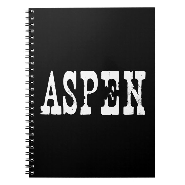 Aspen Black Anteckningsbok Med Spiral (Framsidan)